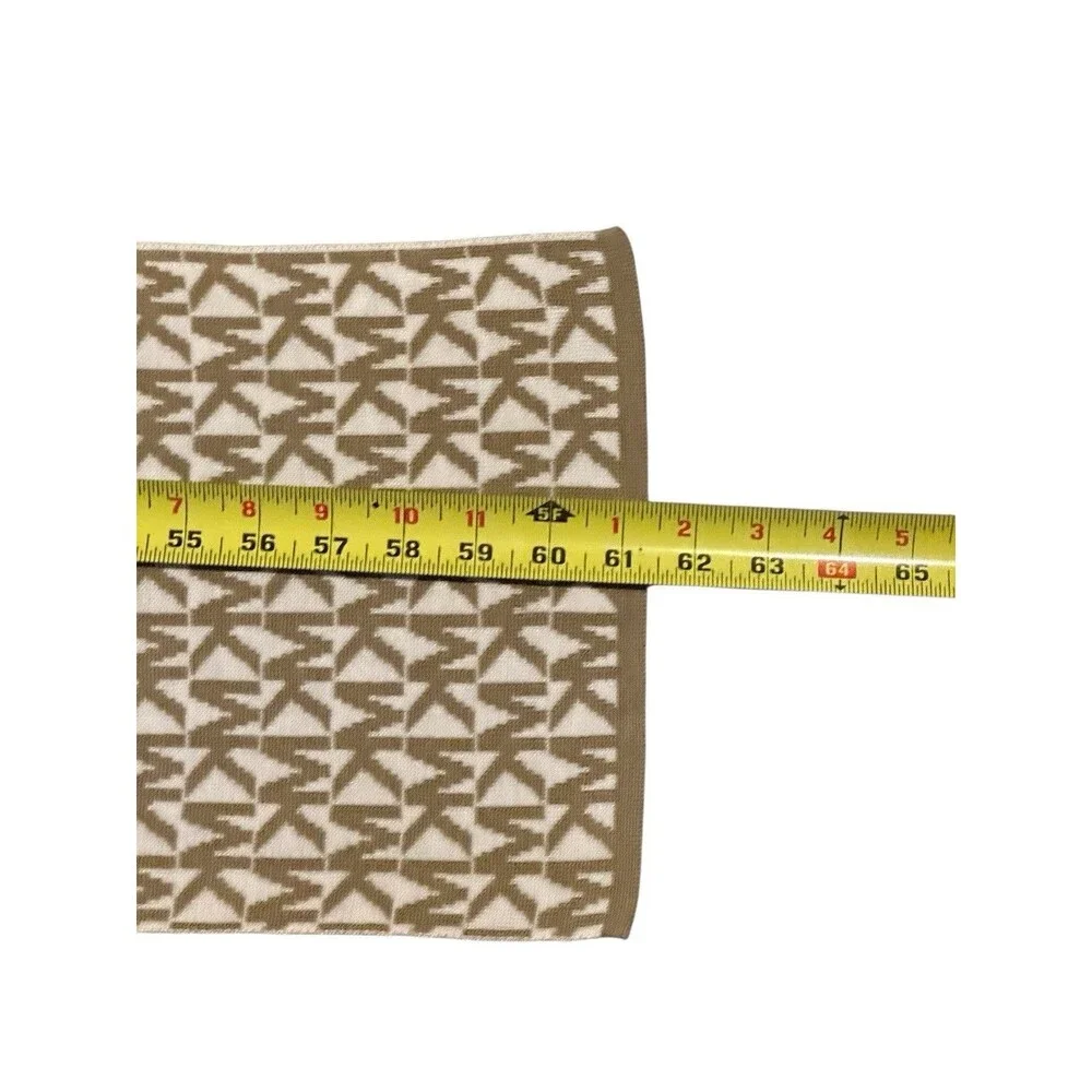 Scarf  Michael Kors MK Logo beige Cream Reversible 9.5
